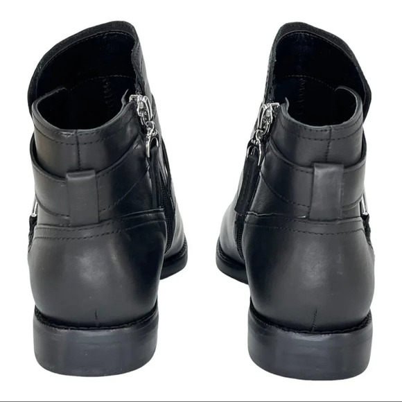 Lauren Ralph Lauren Hermione Black Leather Womens Ankle Boots Size 5B - Picture 8 of 13